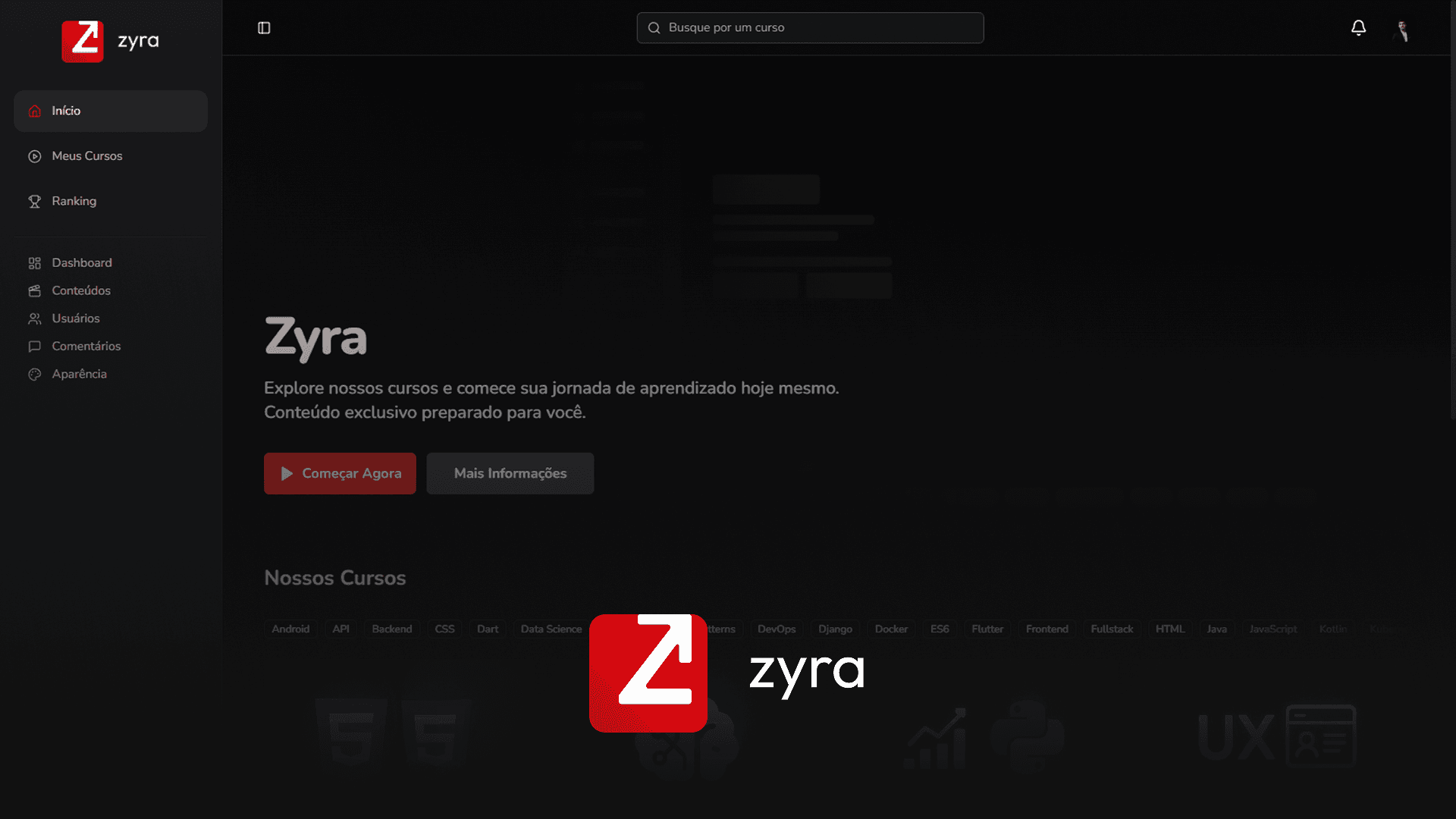 Thumbnail do curso Zyra: Sua área de membros própria